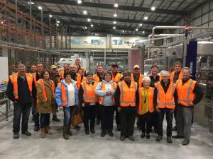 Fonterra Farmers see first-hand the operations at the new plant.