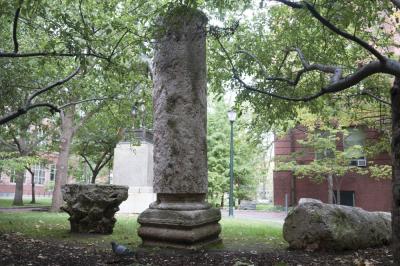 Why 2,000-year-old Roman columns have been sitting in the Engineering Quad