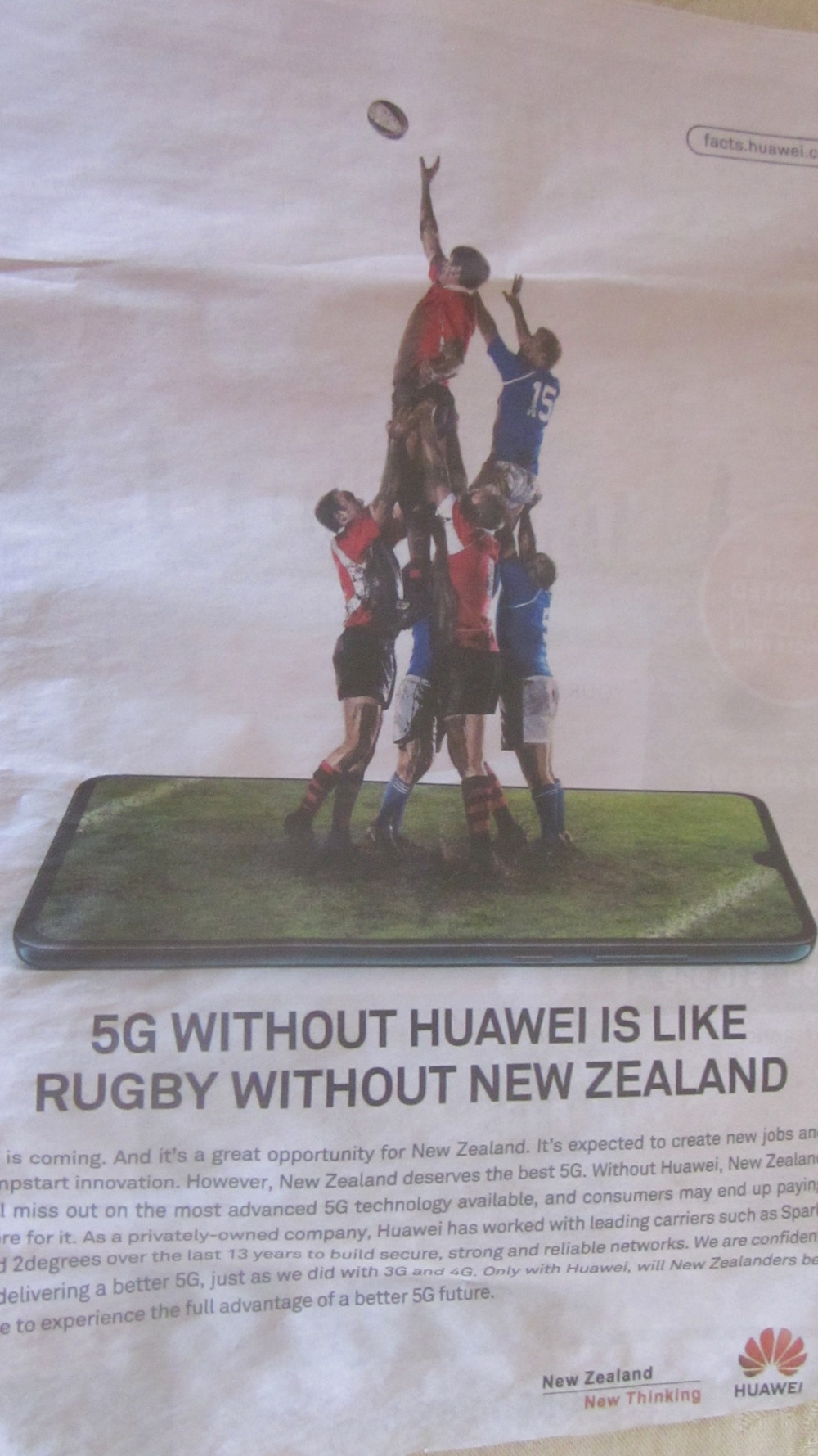 Huawei Newspaper Advertisement