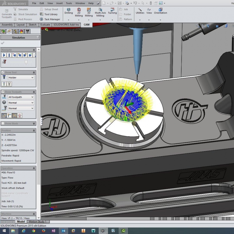 Applying 5-axis cutterpaths to b