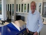 Professor Butler and the MARS scanner is attached. Photo: University of Canterbury.