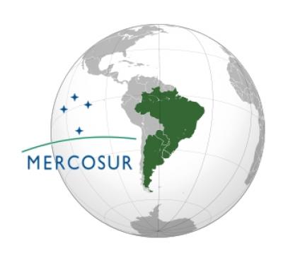 Mercosur trade bloc consisting of Argentina, Brazil, Paraquay and Uruguay