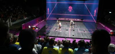 This picture is as close as many Kiwis got to seeing Joelle King win gold on Monday night, unless they guessed very late in the piece that things might change on the Duke channel.