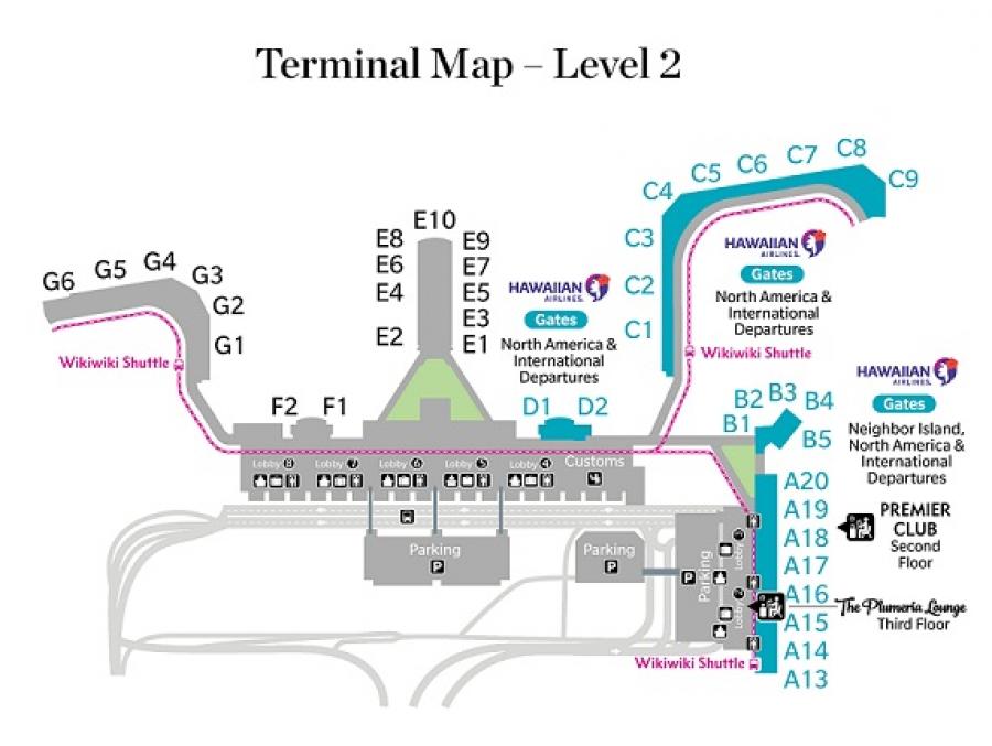 Honolulu Airpport (HNL) to rename terminals and replace all signage tonight