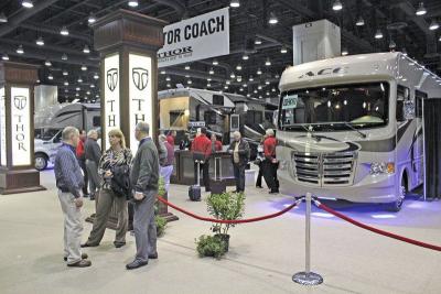Thor Industries display at the 2012 National RV Trade show in Louisville, Kentucky. Thor Industries is putting up $50 million in a joint venture.
