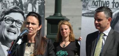 Jacinda Ardern and James Shaw accept a Greenpeace petition against deep sea drilling at Parliament. The Government has shown a worrying lack of understanding of its own climate targets, writes Gavin Evans.