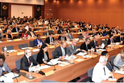 A meeting of the World Customs Organization’s E-commerce Group