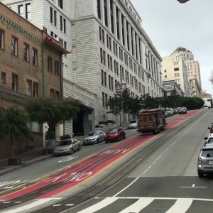 The famous Hyde Street in San Fr