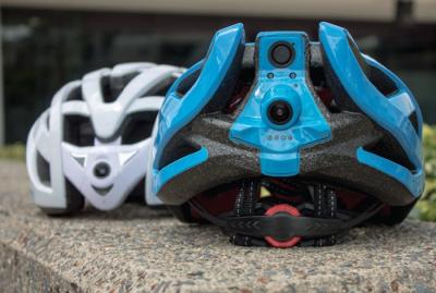 Dual-camera helmet gives cyclists eyes in the back of their heads
