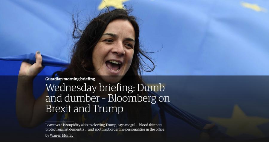 Guardian morning briefing - news at it&#039;s best