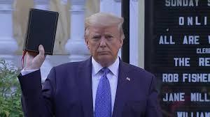 Trump King James Bible Brandished for USA Revolted by Torched St John’s