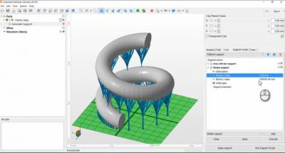 Netfabb 2019 allows users to “replay” support actions that have been applied to a part.