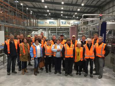 Fonterra Farmers see first-hand the operations at the new plant.