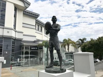 Goff&#039;s jam-packed itinerary included presenting the mayor and council of Zonnebeke in Belgium a miniature version of the bronze statue of All Black Dave Gallaher that stands outside Eden Park. 
