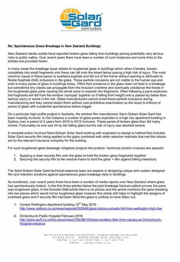 UPDATE: on spontaneous GLASS BRE