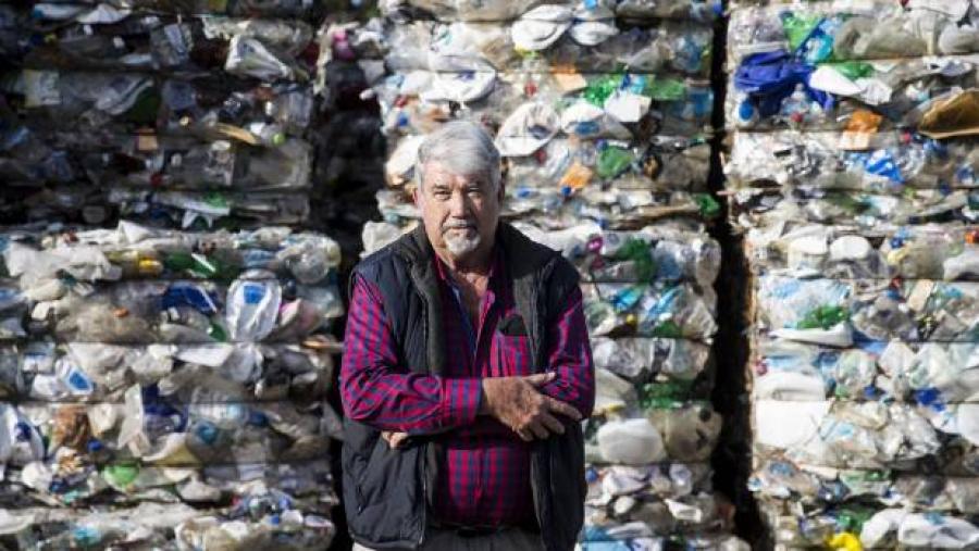   Duncan Gillies is shocked by the ever growing mountains of plastic at the Huntly Transfer Station.