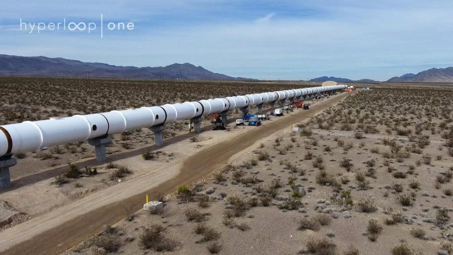 Hyperloop One shows off full-scale test track
