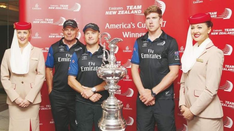 Triumphant New Zealand crew welcomed in Dubai