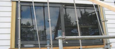 The $130,000 mistake - this rig, set up to test imported windows, proved they would leak under extreme pressure. Photo: Supplied by Auckland Council